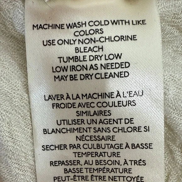 We The Free Ivory Rockaway Oversized Crop Shirt Medium - Picture 10 of 11